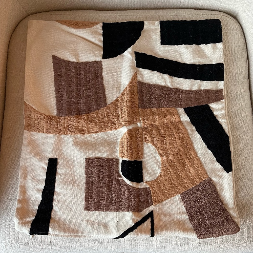 West Elm Embroidered Pillow Cover